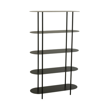 Rek Ovaal Metaal Zwart J-Line - Rek - J-Line - livinglovely.nl