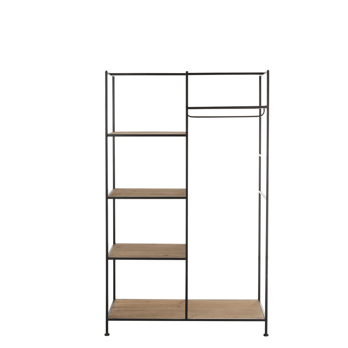 Wieszak na odzież Metal/Drewno Czarny J-Line