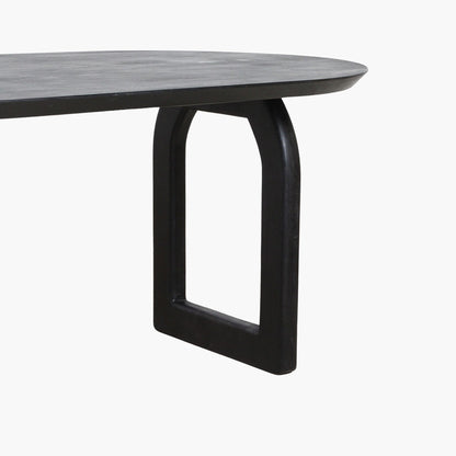 Stół do jadalni Bullnose Mix Czarny 180cm Surowe Materiały