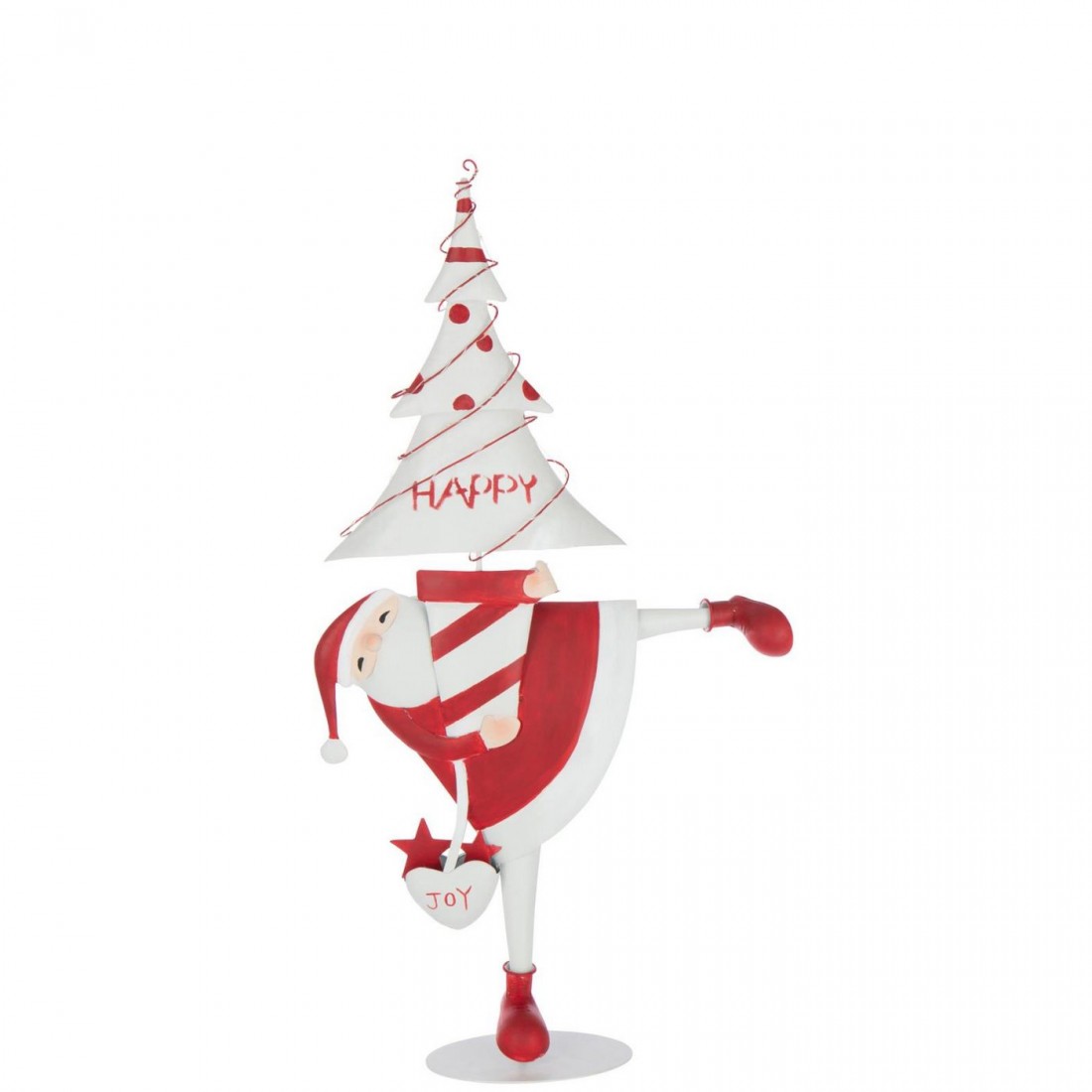 Światło choinkowe LED Święty Mikołaj Żelazne Czerwony świąteczny/Biały Duże H77,5cm J-Line