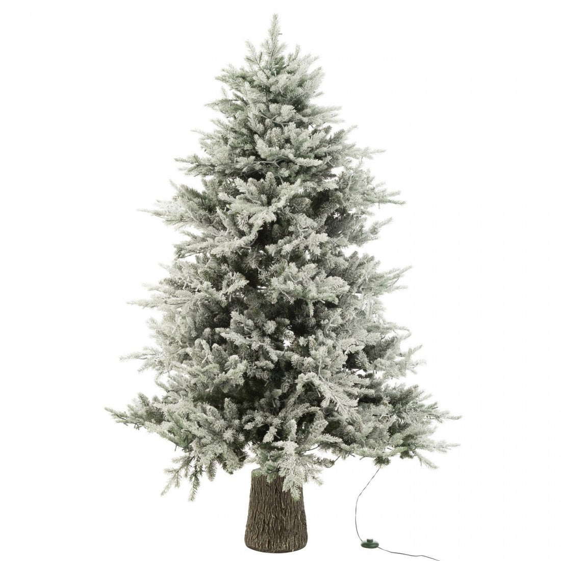 Choinka + śnieg 3000 światełek LED, plastik, biała, H 210 cm, J-Line