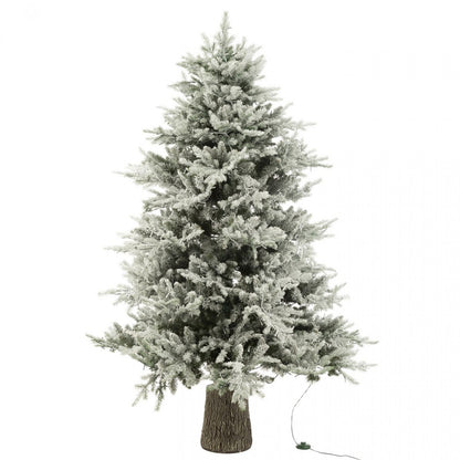 Choinka + śnieg 3000 światełek LED, plastik, biała, H 210 cm, J-Line