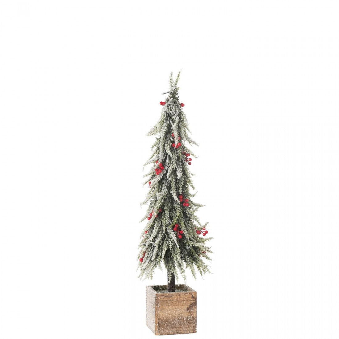 Choinka + Sztuczny Śnieg LED Zielony/Czerwony Large H75cm J-Line