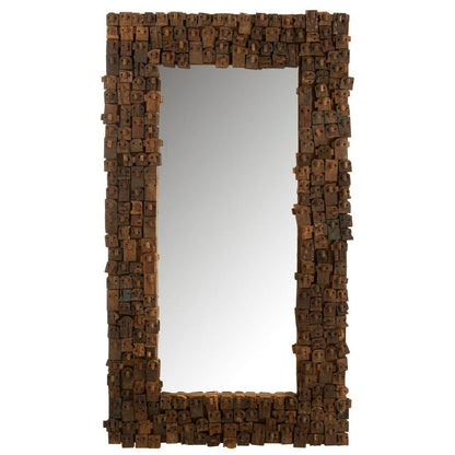 Lustro Syma Drewno z recyklingu/Lustro Naturalne Large J-Line