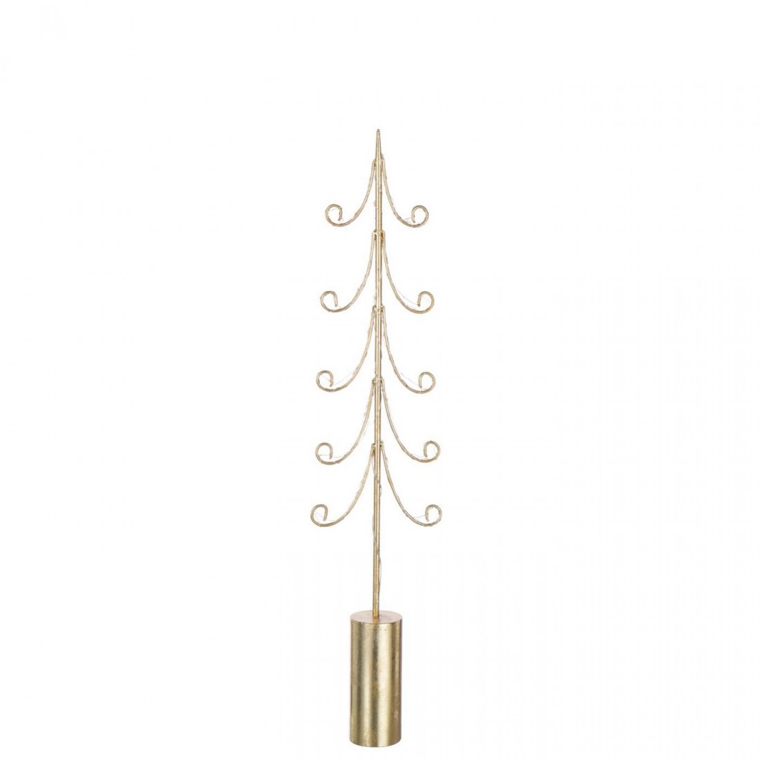 Lampa LED na wysokiej, cylindrycznej podstawie z żelaza w kolorze złotym, zestaw 3 szt. J-Line