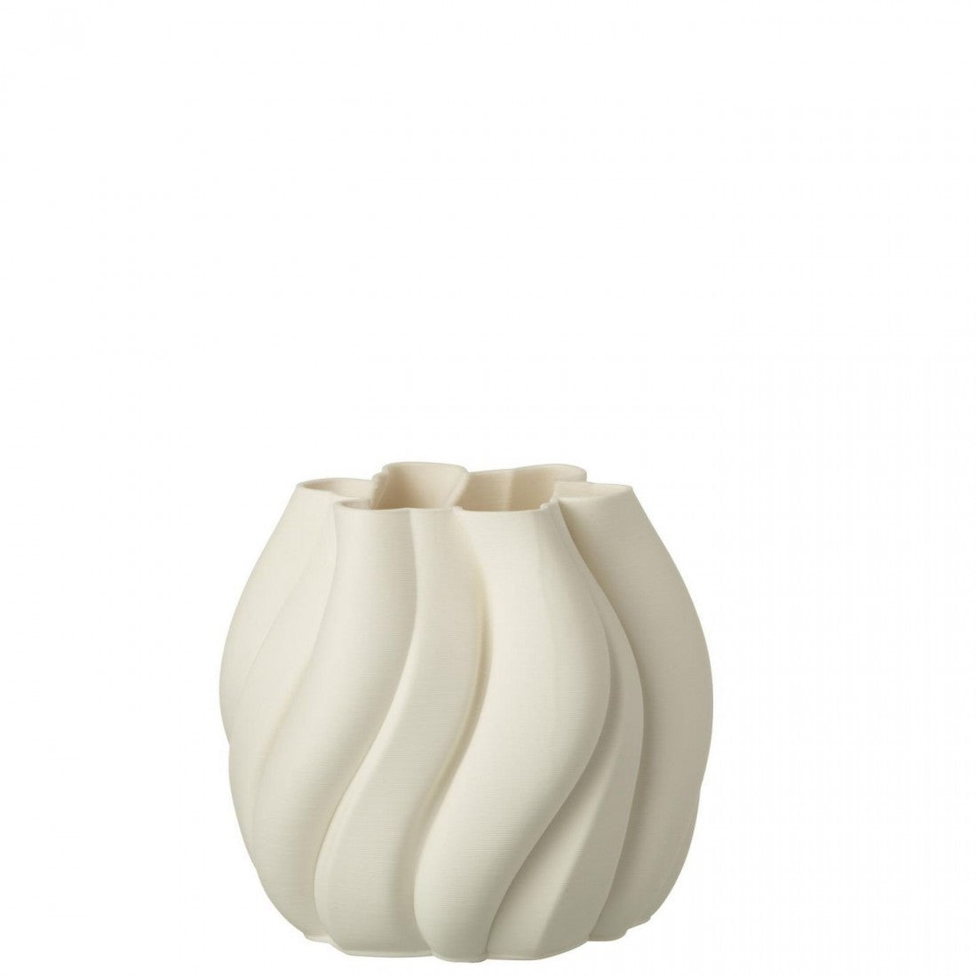 Wazon 3D Print Nieregularny Stoneware Biały J-Line