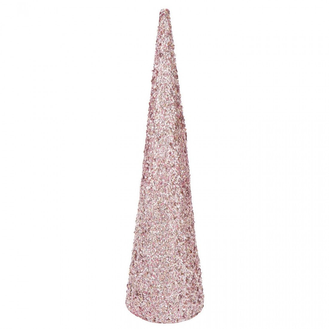 Stożek brokatowy piankowy jasnoróżowy duży H120cm J-Line