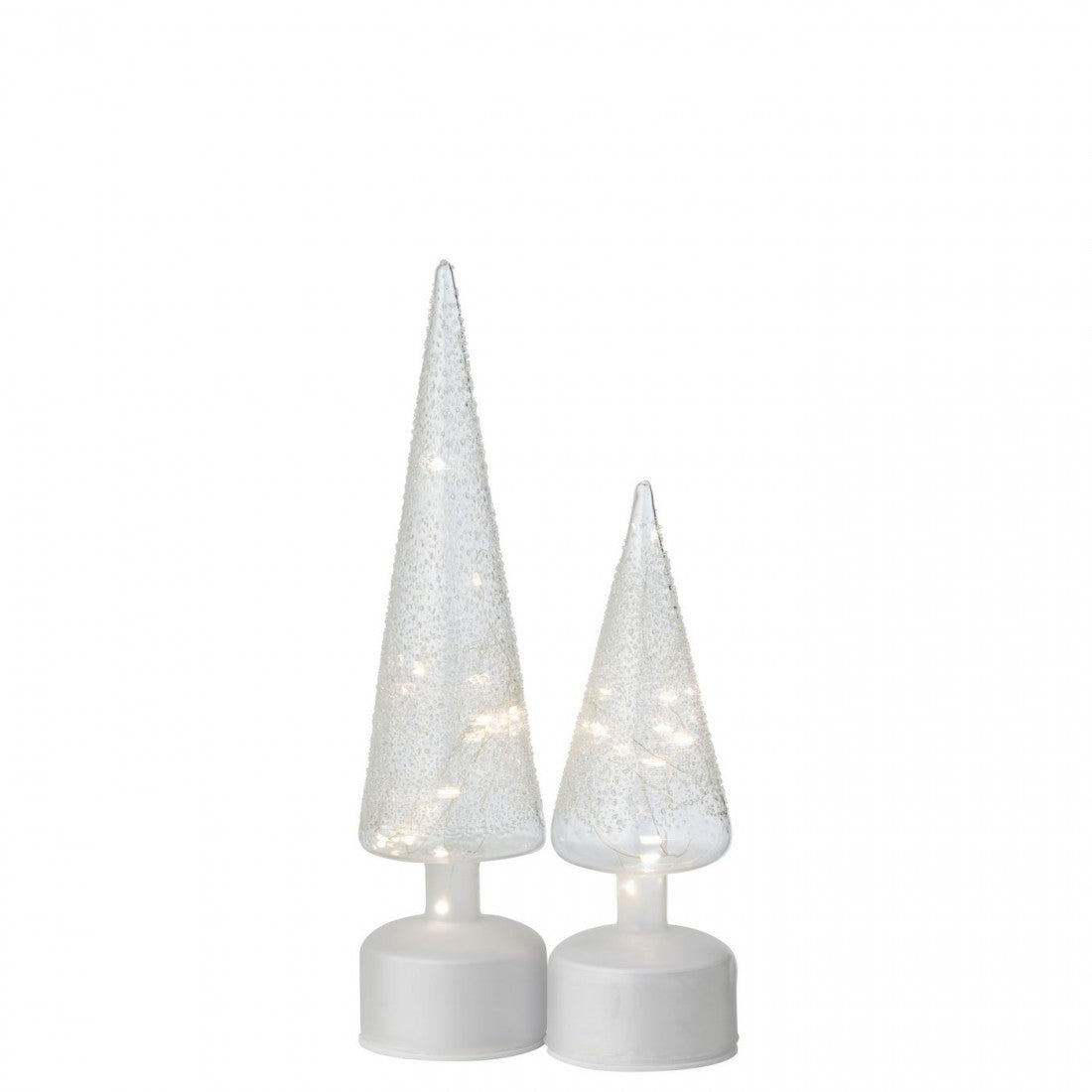 Lampa LED Boom z obrotowym szklanym kloszem, biała/przezroczysta, zestaw 2 szt. J-Line