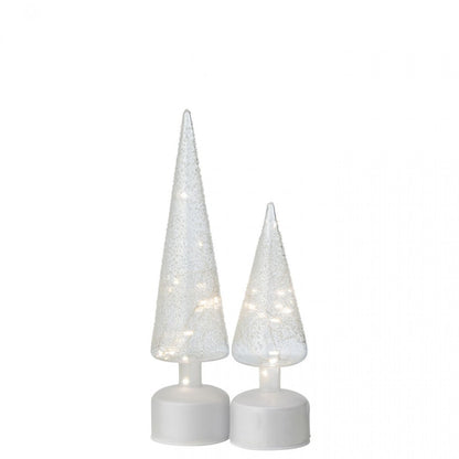 Lampa LED Boom z obrotowym szklanym kloszem, biała/przezroczysta, zestaw 2 szt. J-Line
