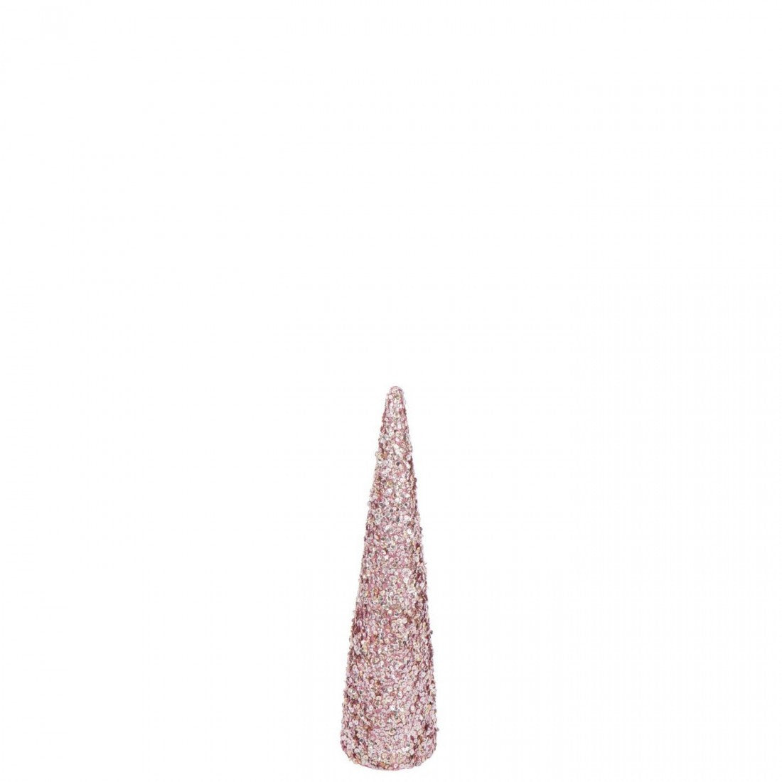 Stożek brokatowy piankowy jasnoróżowy średni H56cm J-Line