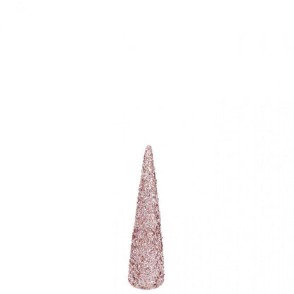 Stożek brokatowy piankowy jasnoróżowy średni H56cm J-Line