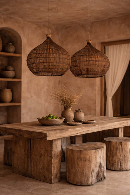 Lampa wisząca Desert Gourd Ciemny Orzech Średni Bazar Bizar