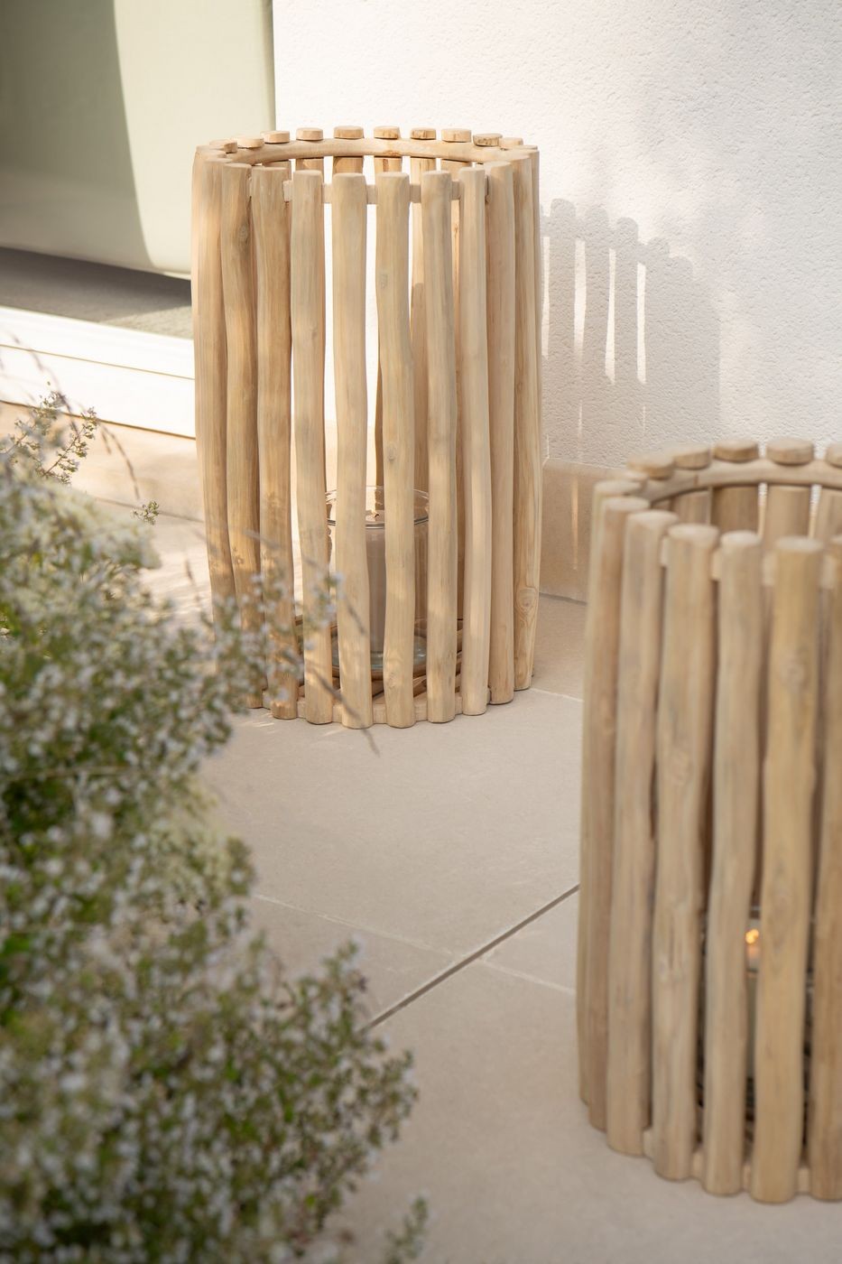 Lampion Teak Naturalny Zestaw 2 szt. J-Line