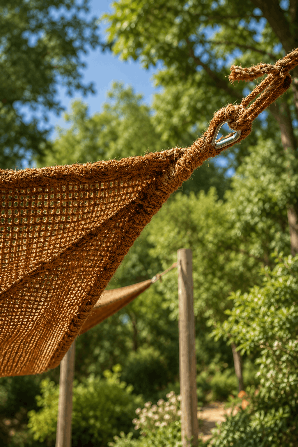 Żaglin ogrodowy Coco prostokątny naturalny 400x300 Bazar Bizar