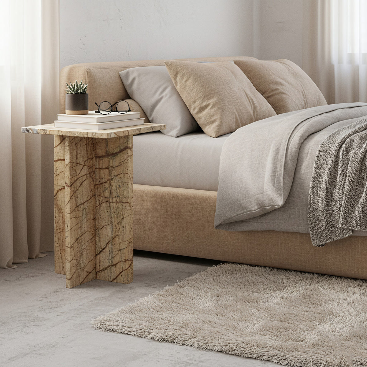 Stolik pomocniczy Seoul Marmur Bizar Raw Materials