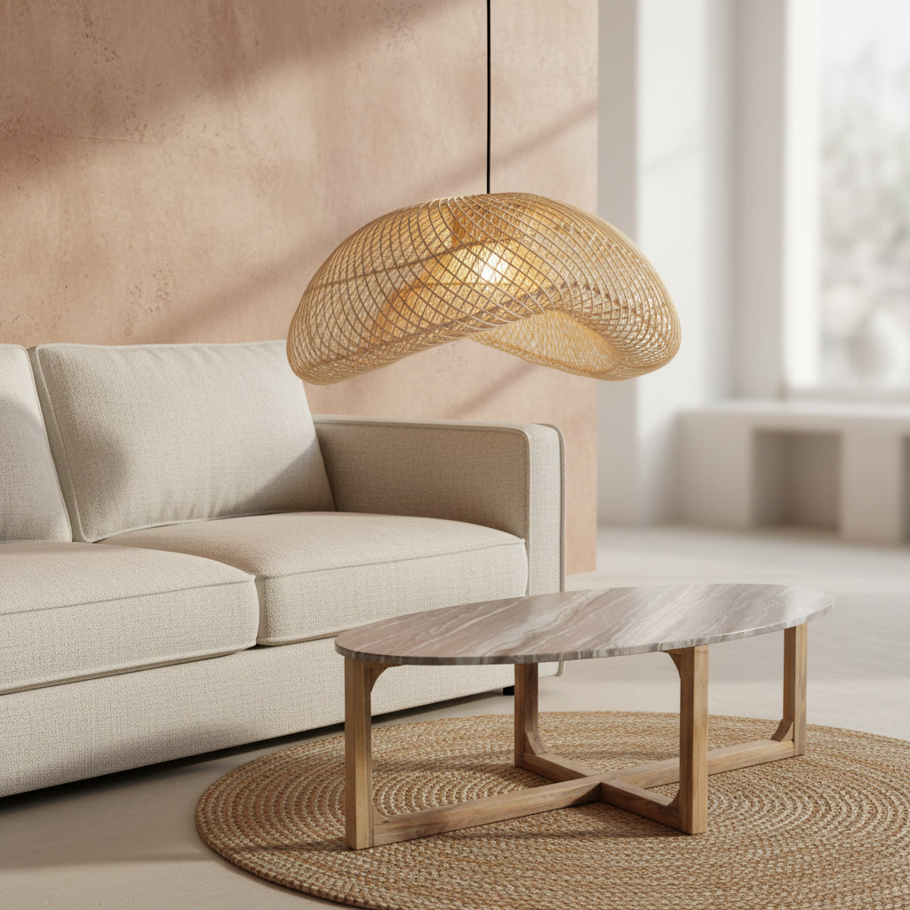 Lampa wisząca Maze Organic Naturalna XL Surowe Materiały