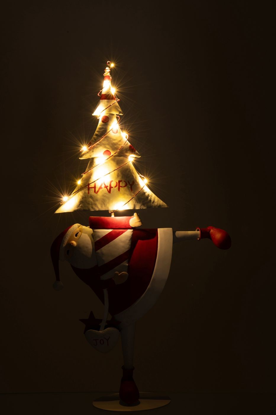 Światło choinkowe LED Święty Mikołaj Żelazne Czerwony świąteczny/Biały Duże H77,5cm J-Line