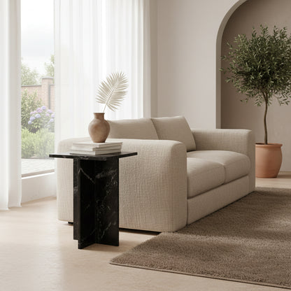 Stolik pomocniczy Shanghai Czarny Marmur Raw Materials