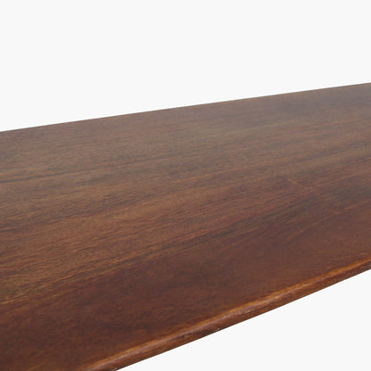 Ławka do jadalni Bullnose z brązowego drewna mango 200 cm Raw Materials
