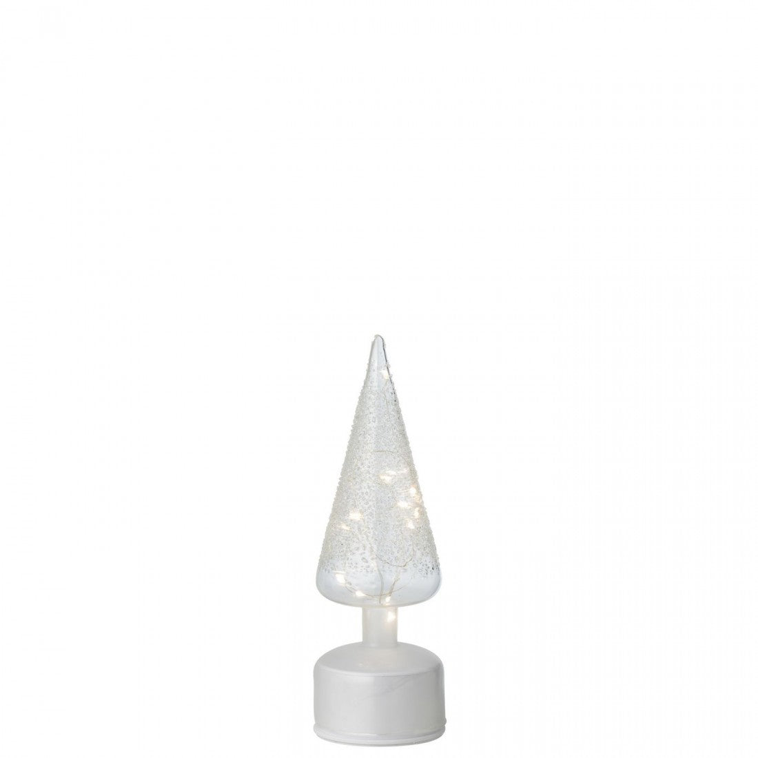 Lampa LED Boom z obrotowym szklanym kloszem, biała/przezroczysta, zestaw 2 szt. J-Line