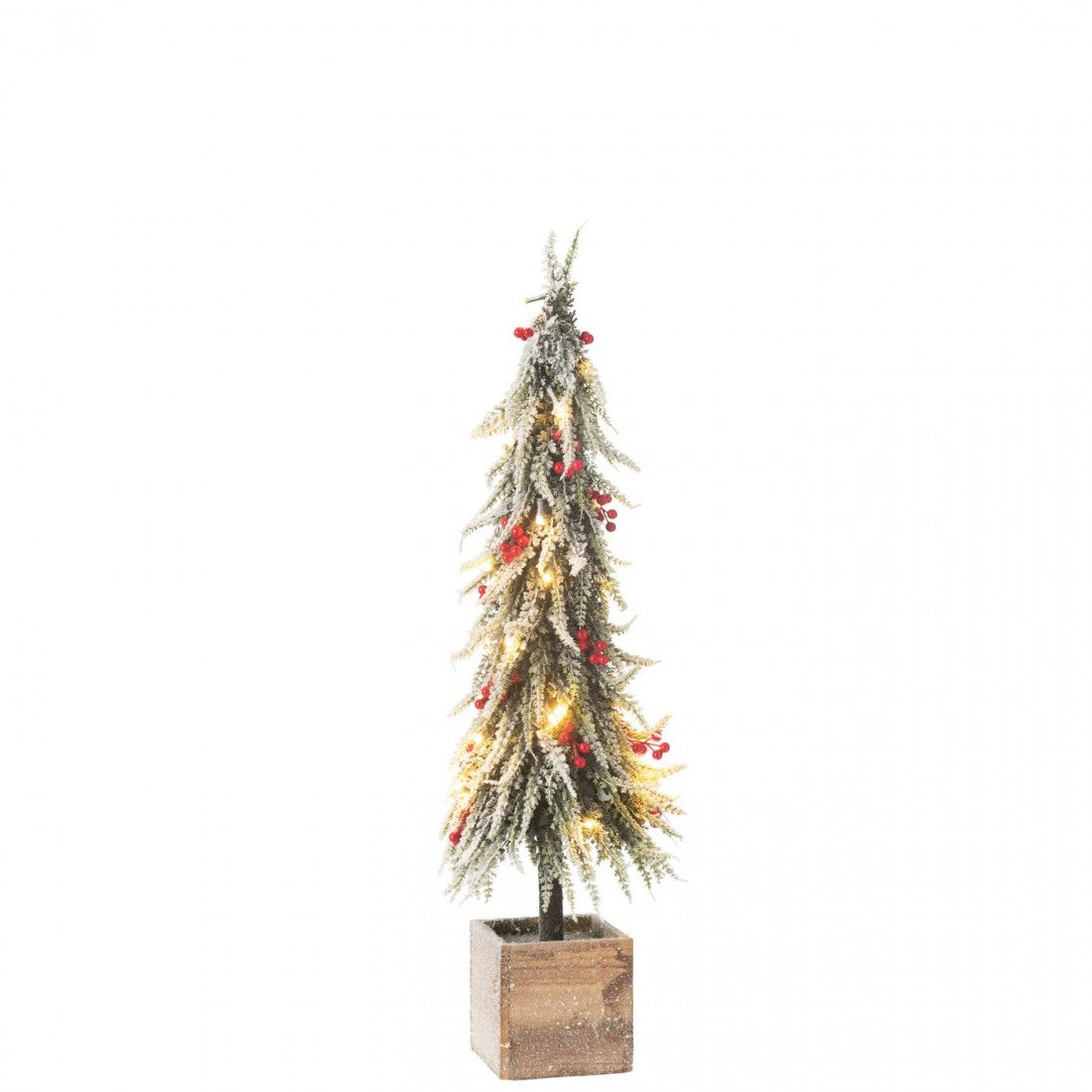 Choinka + Sztuczny Śnieg LED Zielony/Czerwony Large H75cm J-Line