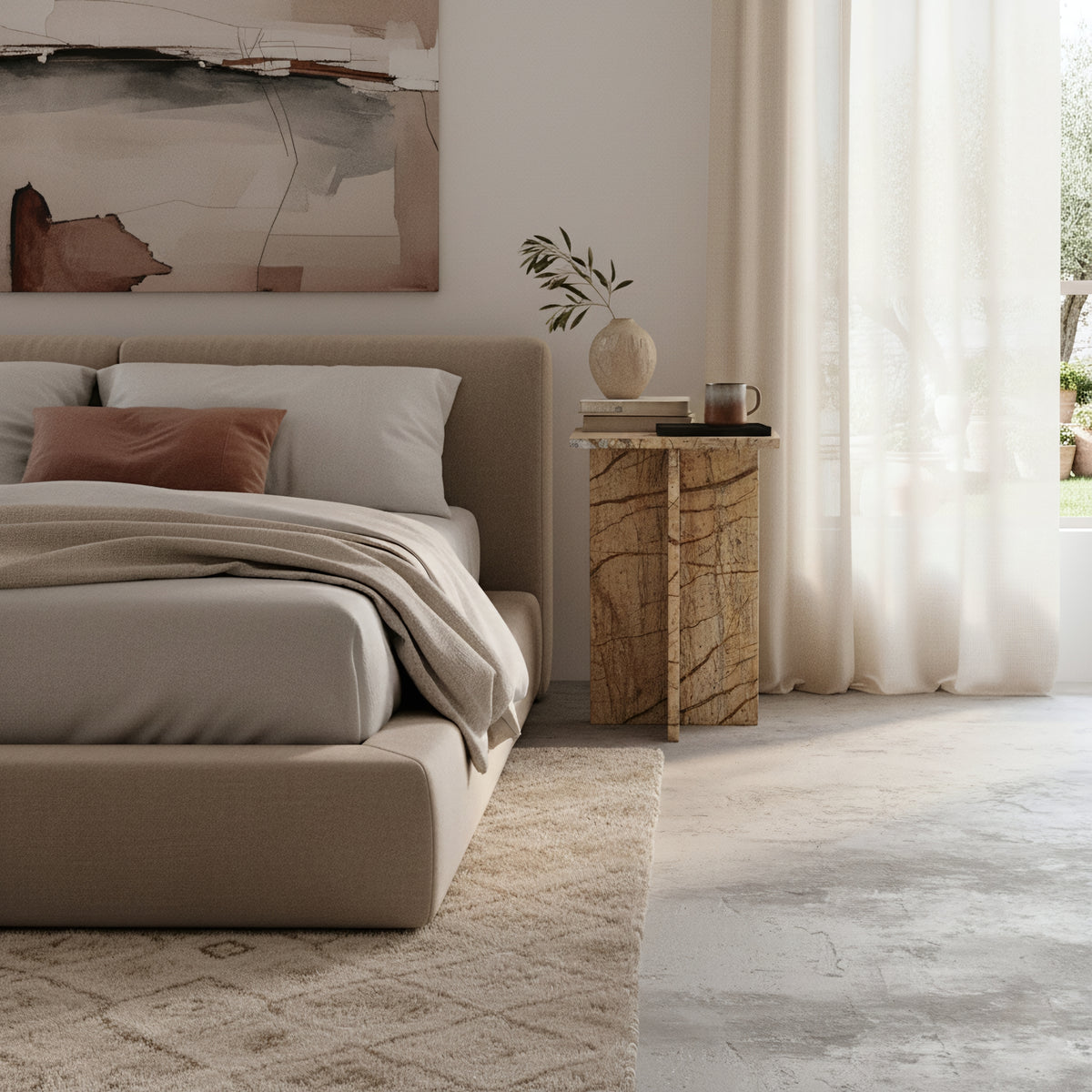 Stolik pomocniczy Seoul Marmur Bizar Raw Materials