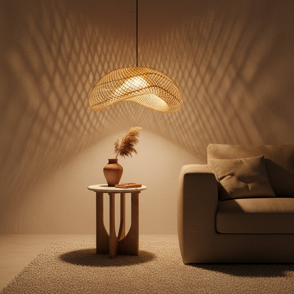 Lampa wisząca Maze Organic Naturalna XL Surowe Materiały