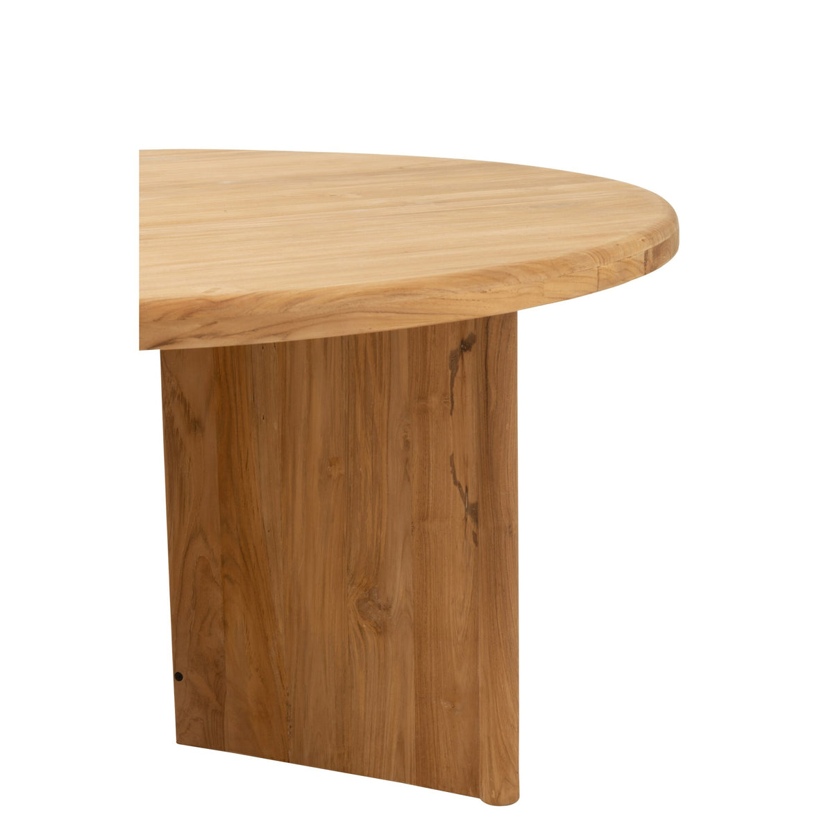 Okrągły stół do jadalni z naturalnego drewna tekowego Ø150 cm J-Line