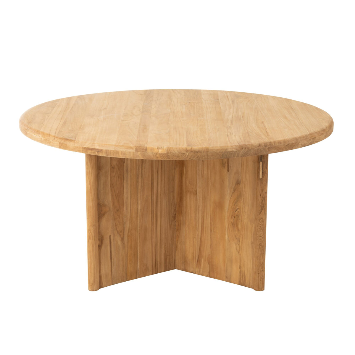 Okrągły stół do jadalni z naturalnego drewna tekowego Ø150 cm J-Line