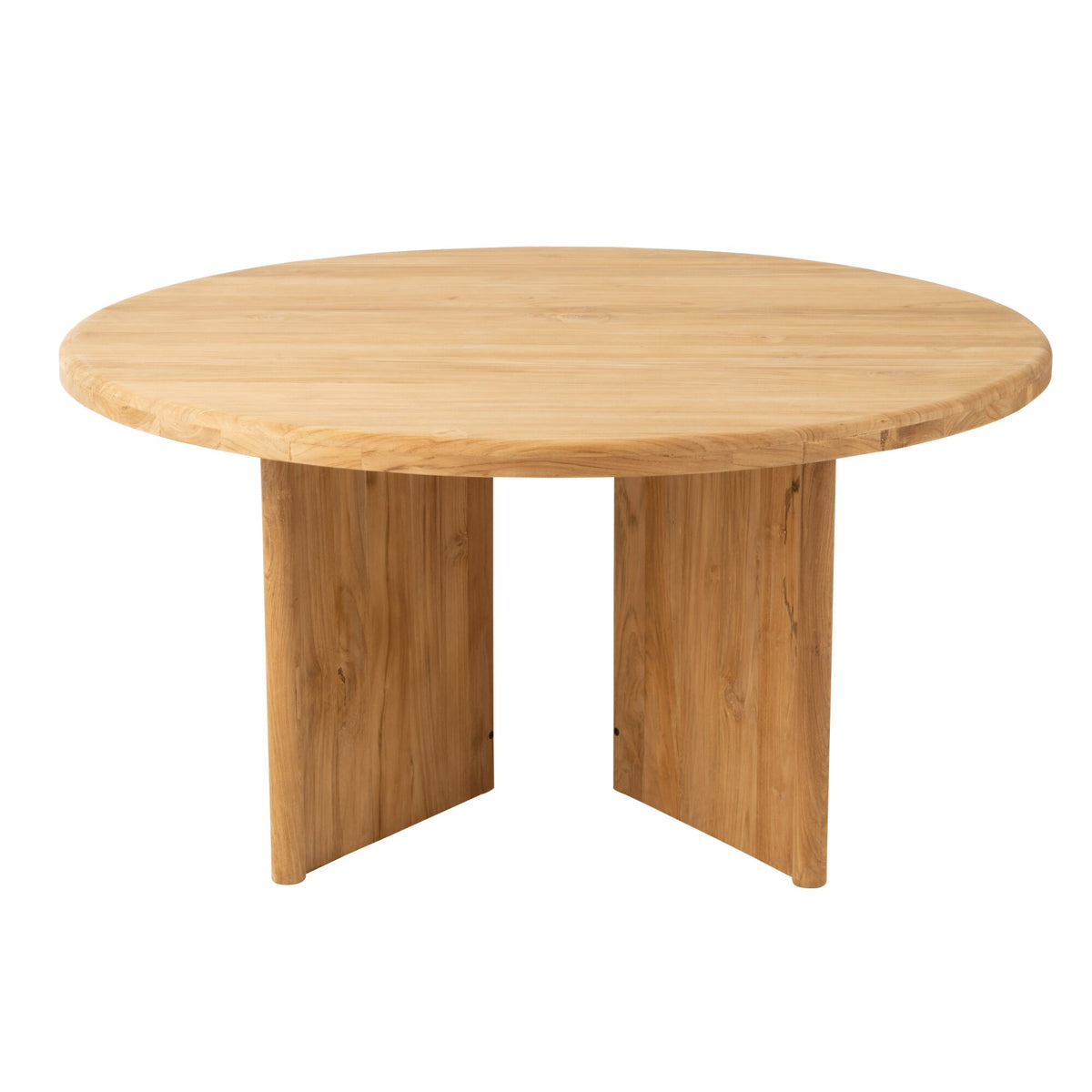 Okrągły stół do jadalni z naturalnego drewna tekowego Ø150 cm J-Line
