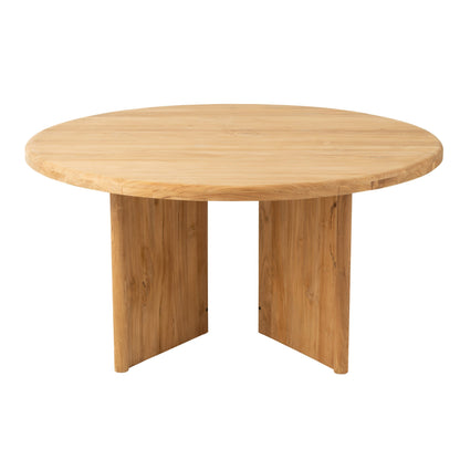 Okrągły stół do jadalni z naturalnego drewna tekowego Ø150 cm J-Line