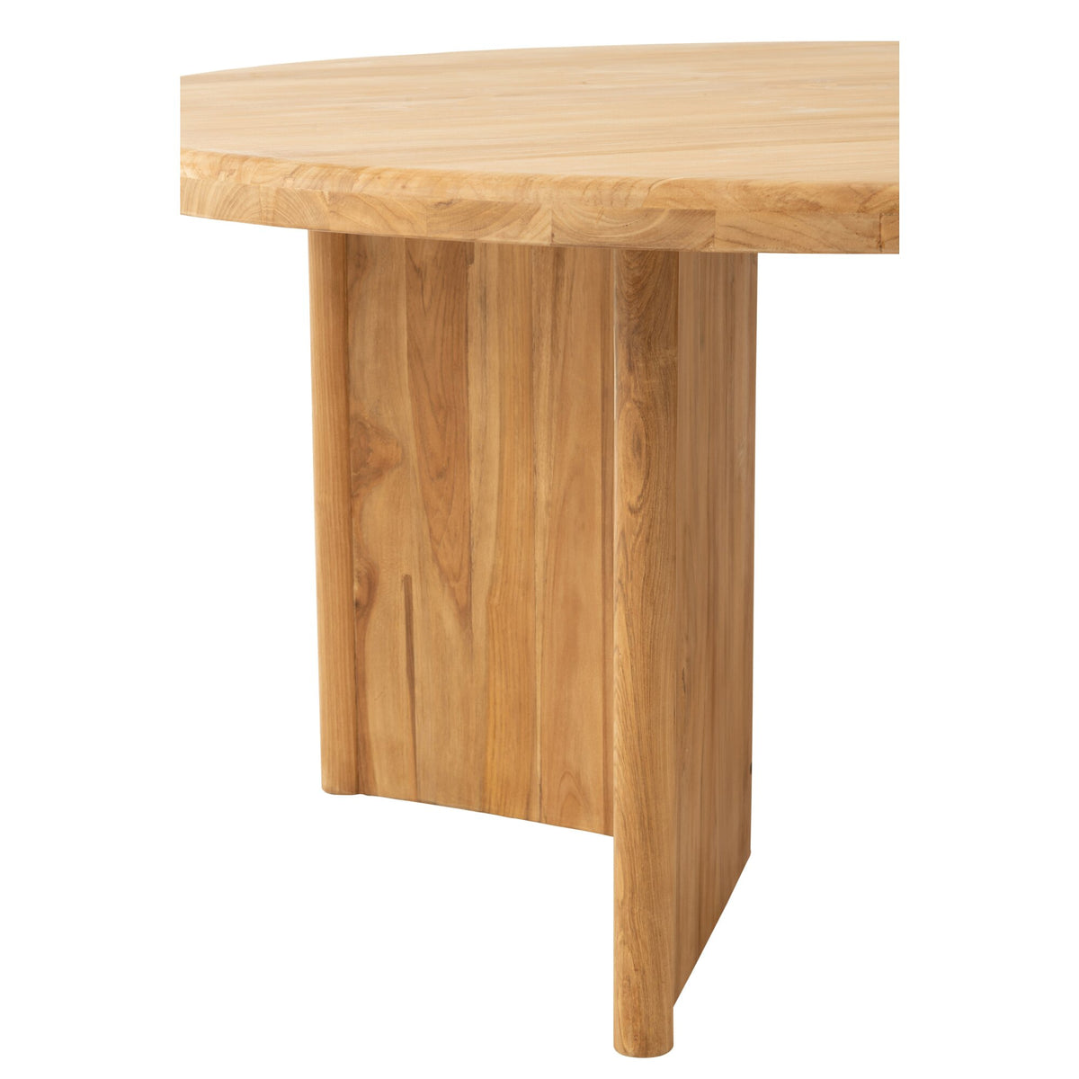 Okrągły stół do jadalni z naturalnego drewna tekowego Ø150 cm J-Line