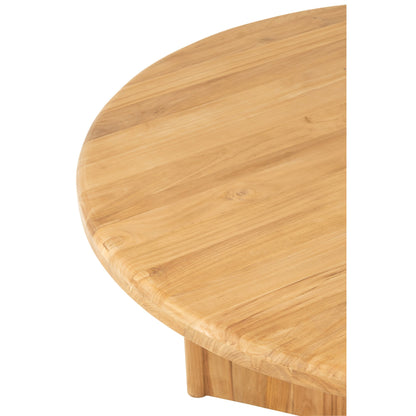 Okrągły stół do jadalni z naturalnego drewna tekowego Ø150 cm J-Line