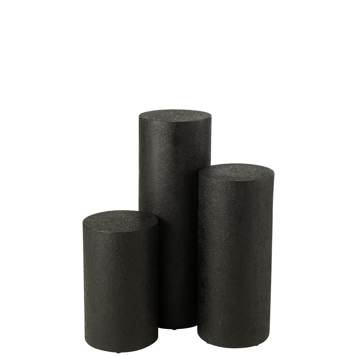 Stolik kawowy cylindryczny MDF czarny J-Line