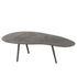 Salontafel Drop Aluminium/IJzer Zwart Large van J-Line, zwarte salontafel van aluminium, vooraanzicht