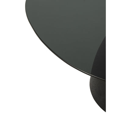 Stolik kawowy Szkło/Metal Czarny J-Line