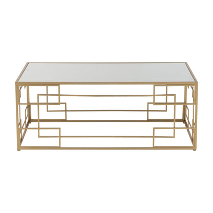 Stolik kawowy Lines Metal/Szkło Złoty J-Line