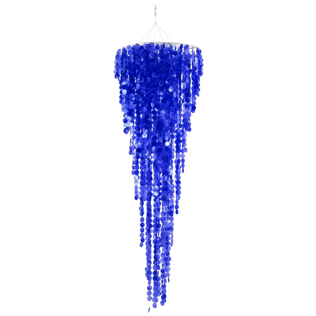 Lampa wisząca Capiz Niebieska Large Ø80cm x H250cm J-Line