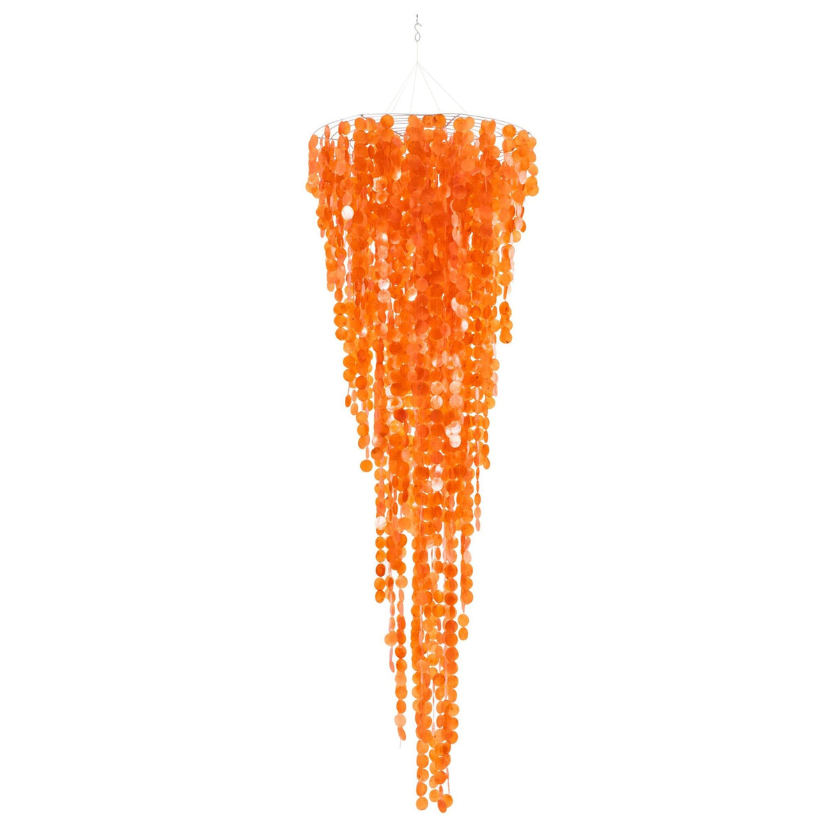 Lampa wisząca Capiz pomarańczowa Large Ø80cm x H250cm J-Line