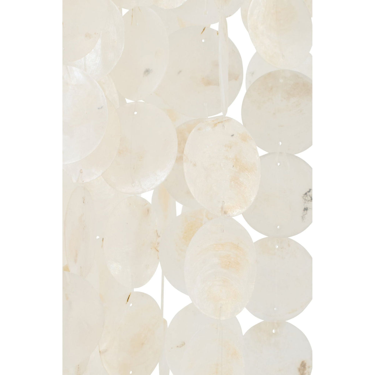 Lampa wisząca z muszli Capiz Biała Large Ø80cm x H250cm J-Line