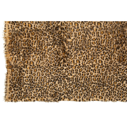 Leo panterdessin in roestbruin en beige op polyester van J-Line