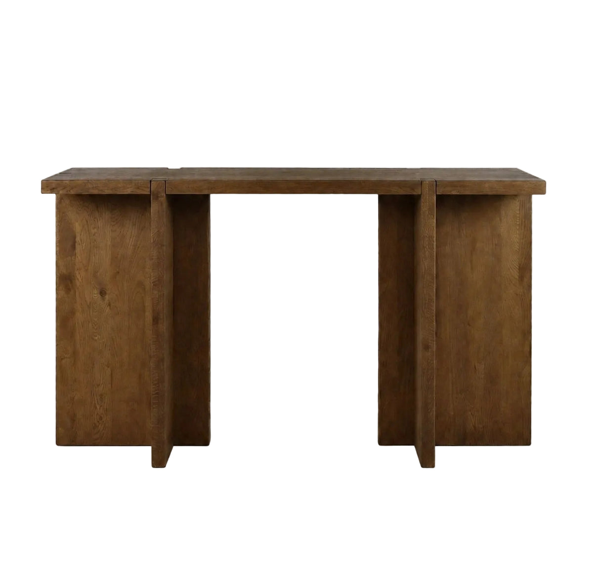 Sidetable Asa Eikenhout Walnoot van Pomax, tweede aanzicht dat de vorm en het eikenhout toont
