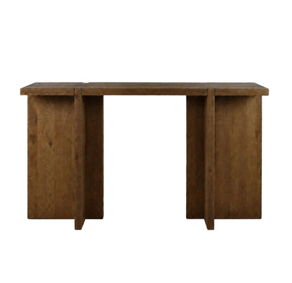 Sidetable Asa Eikenhout Walnoot van Pomax, tweede aanzicht dat de vorm en het eikenhout toont
