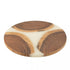 Snijplank Rond Acacia Hout/Epoxyhars Naturel/Wit - Serveerplank - J-Line - livinglovely.nl
