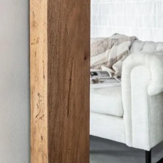 Detail rand gemixt hout spiegel Parade vierkant