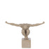 Sporter Op Voet Marmer Poly Zand Small - Beeld - J-Line - livinglovely.nl