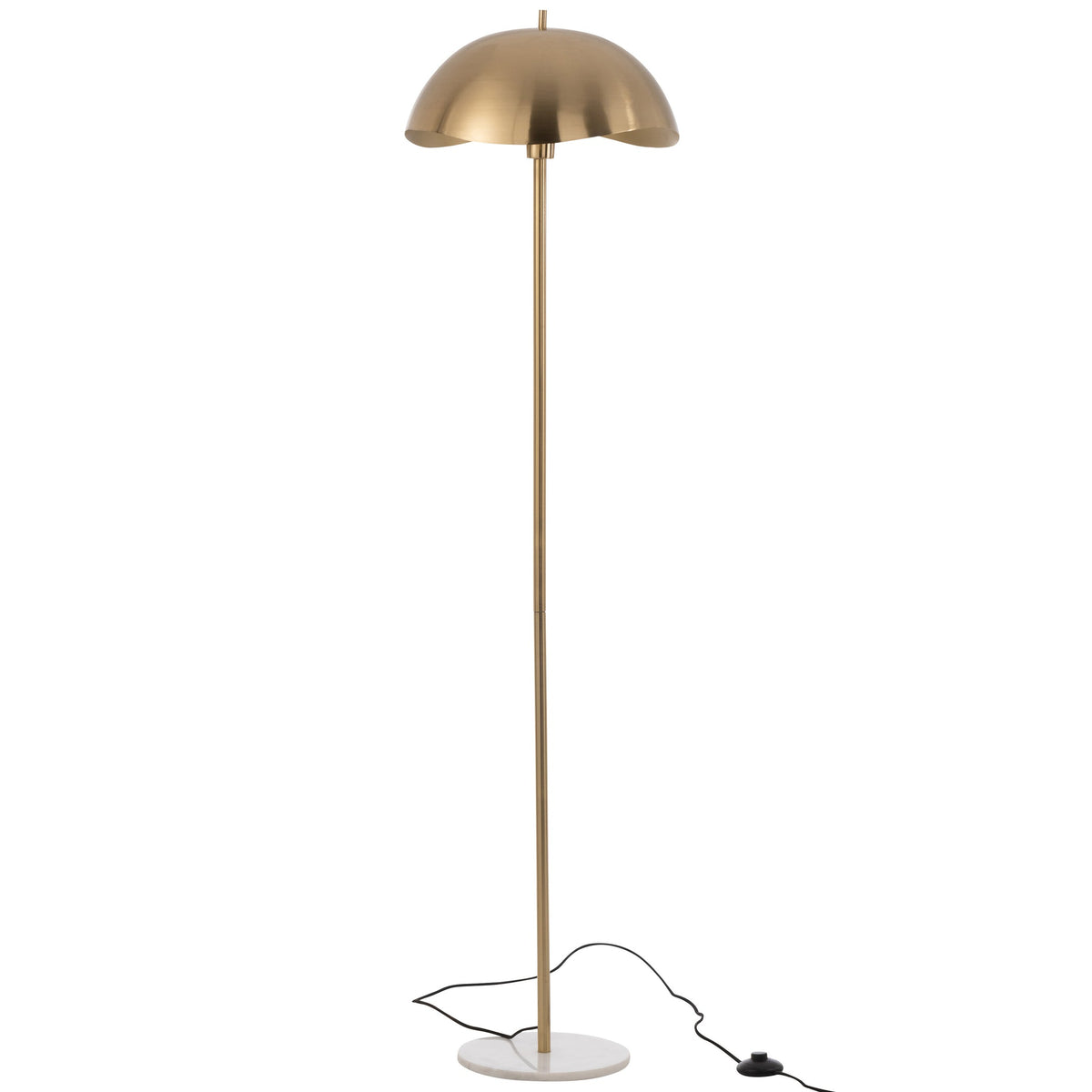 Lampa podłogowa Metal/Marmur Złota J-Line