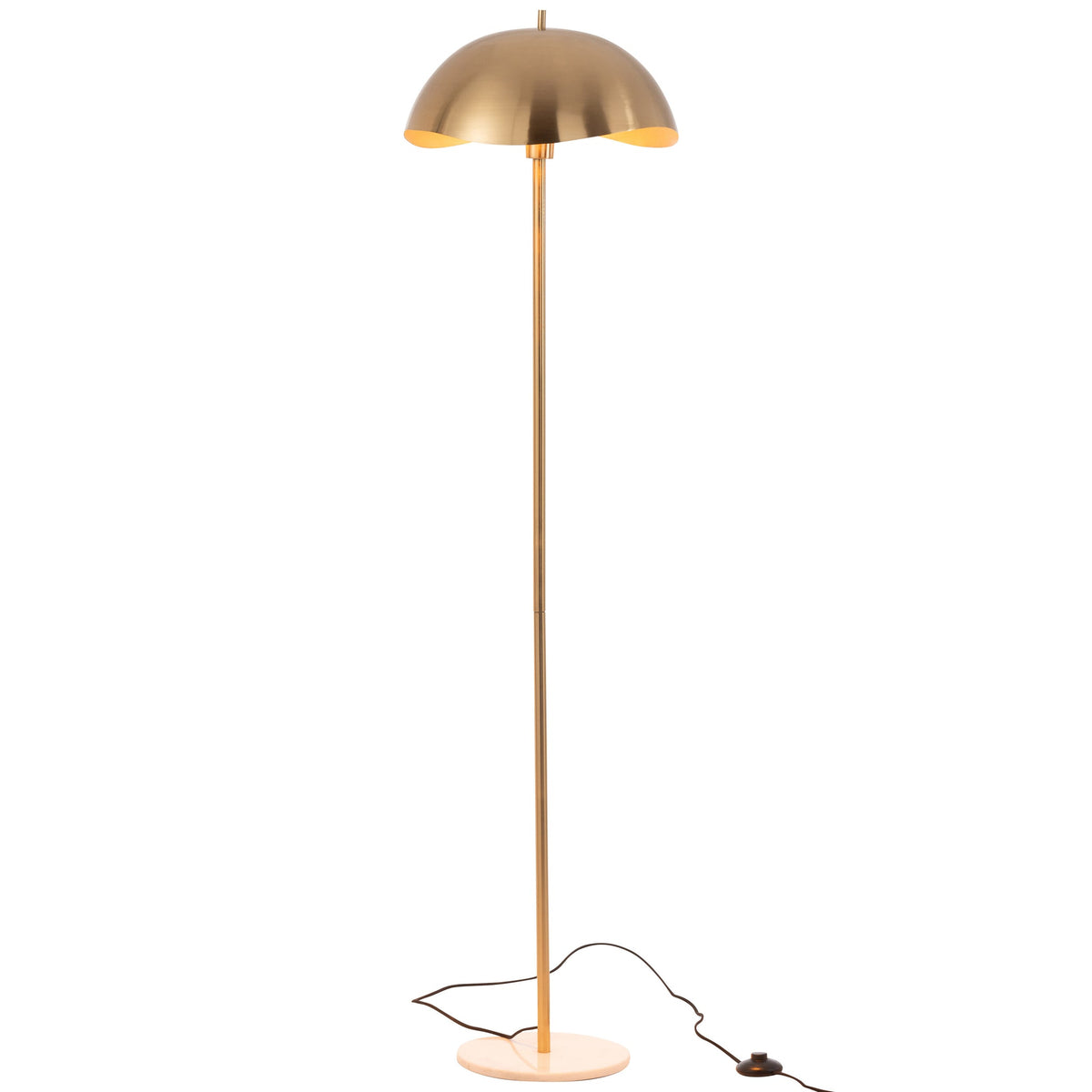 Lampa podłogowa Metal/Marmur Złota J-Line