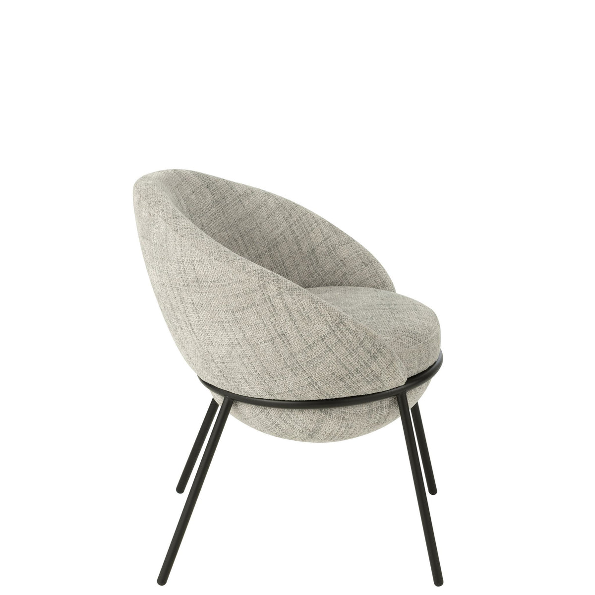 Stoel Ijzer Grijs/Zwart- J-Line