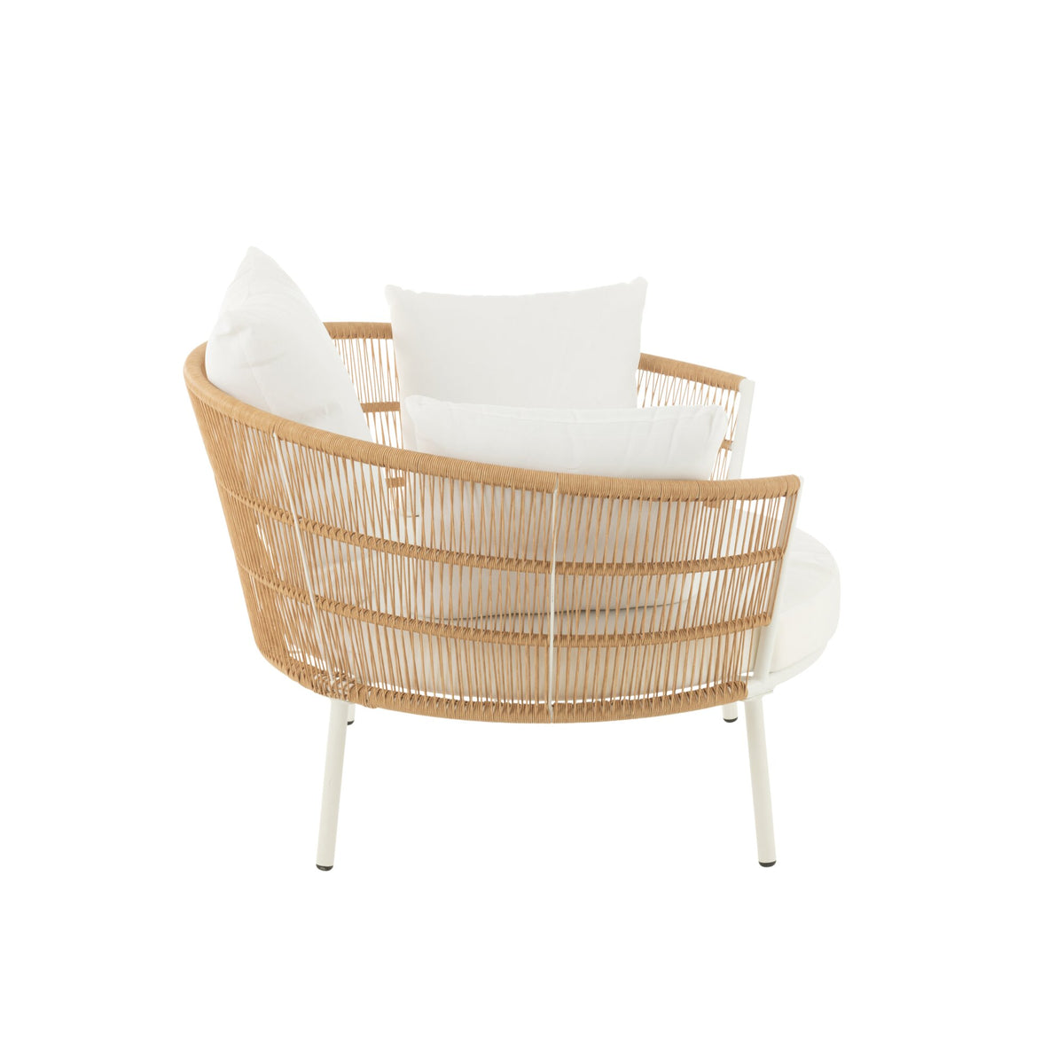 Krzesło Joa Metal/Rattan Białe J-Line